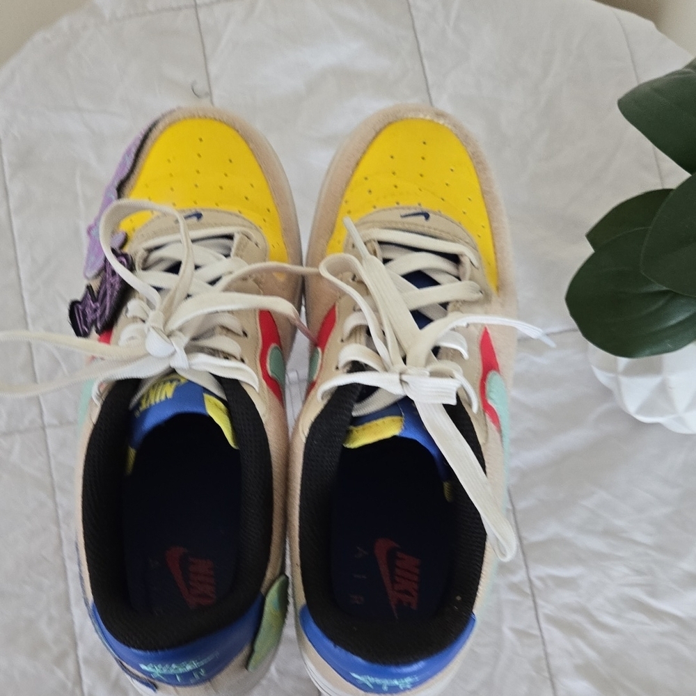 Nike Air Force 1 Low-Top Sneakers Multicolor Size 5Y - Picture 4 of 8